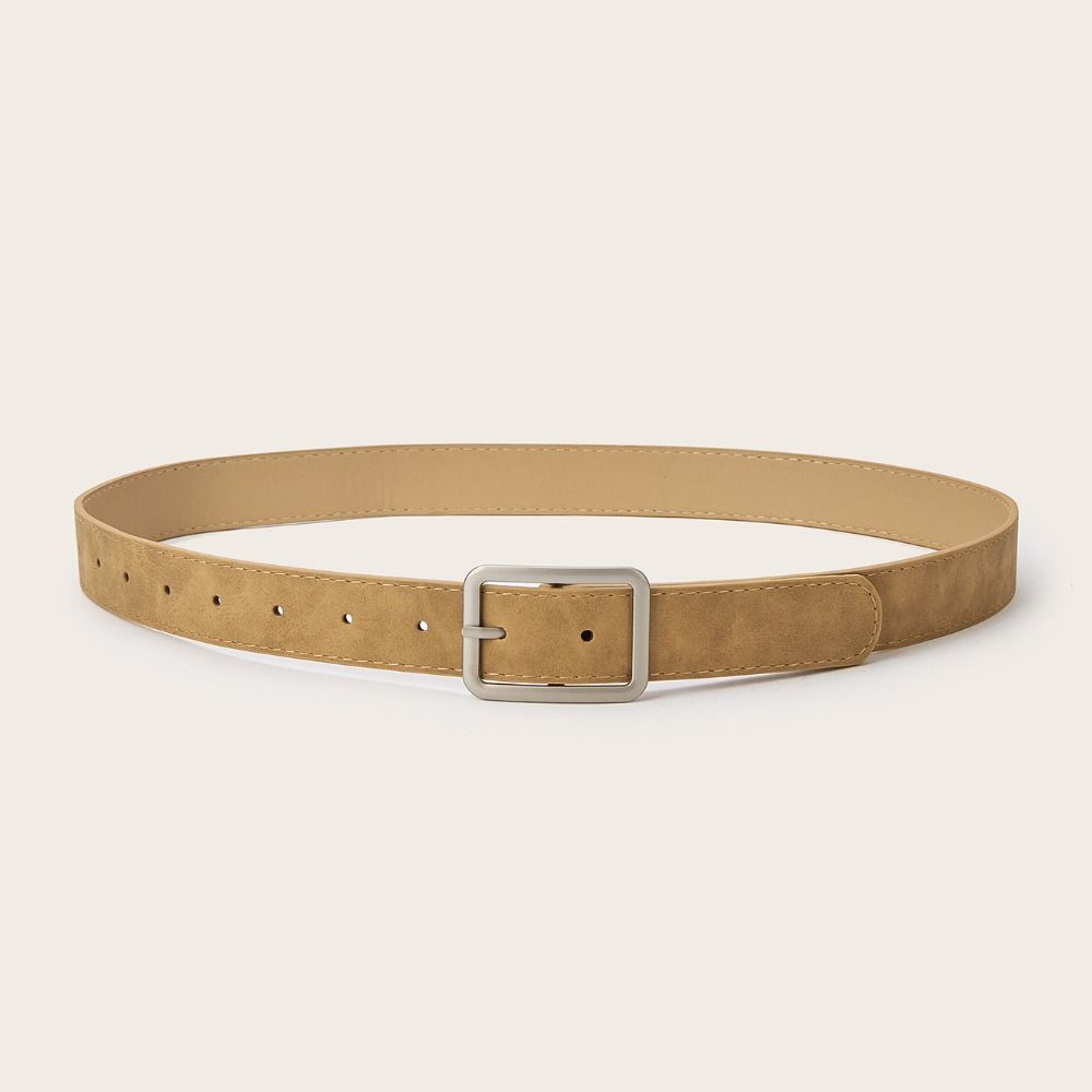 Trendy Pin Buckle Suede Leather Belt Casual Luxury Design Business Waist Belt Retro Waistband For Women