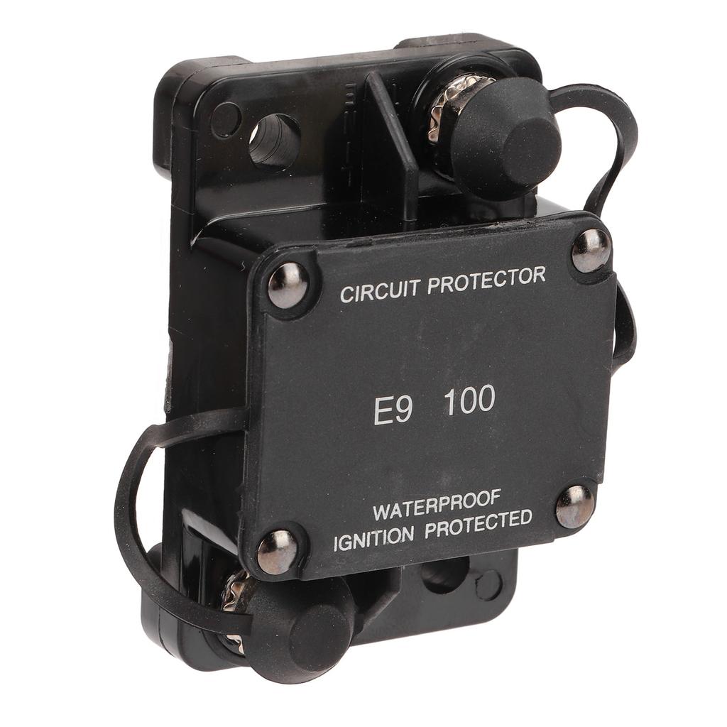 Circuit Breaker Automatic Reset 1/4in Stud 32V 100A IP67 Waterproof for Boat RV Truck Battery