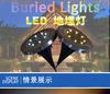 8LED Solar Power Buried Ground Light Outdoor Lawn Path Garden Yard Decking Lamp