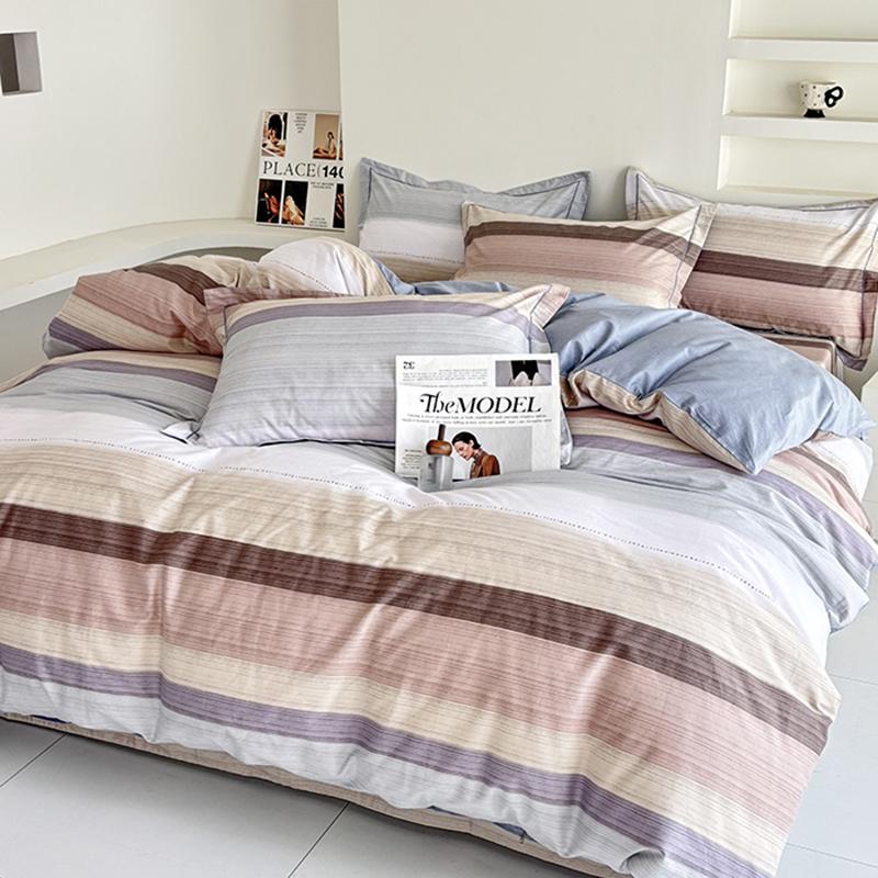 

Модный 3-предметный комплект высококачественного хлопкового пододеяльника из хлопка высокой плотности. Дышащее и приятное для кожи постельное белье. 150x200cm 3pc