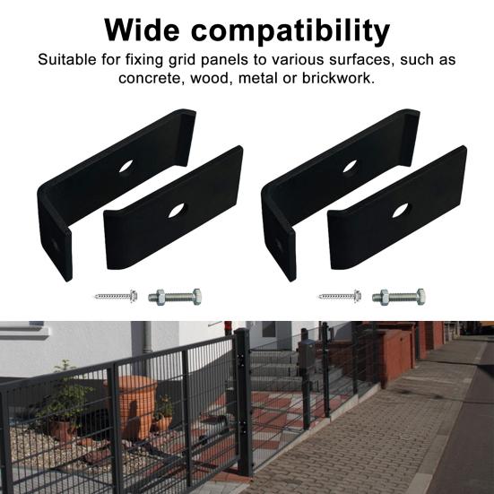 Fence Fasteners Grid Mounting Kit Easy Installation Mesh Mounting System Weather-Resistant Grid Installation Set