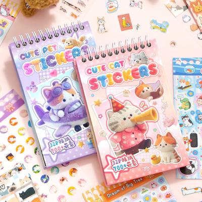 Cute Cats & Pets Die-Cut Sticker Book - No-Cut Journal Stickers