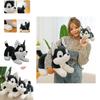 Weiches Plüsch Siberian Husky Spielzeug für Kinder Entzückendes Stofftier Kuscheltier