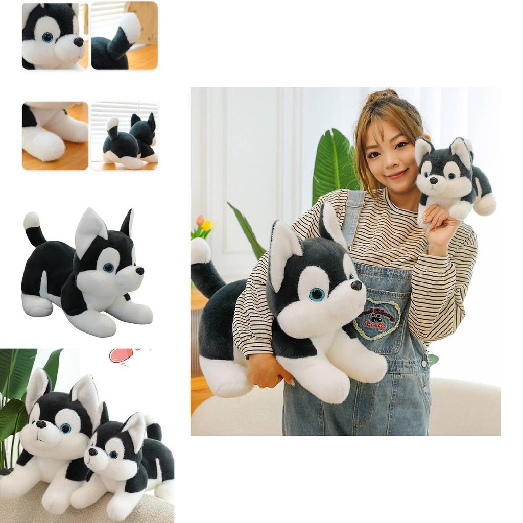Weiches Plüsch Siberian Husky Spielzeug für Kinder Entzückendes Stofftier Kuscheltier