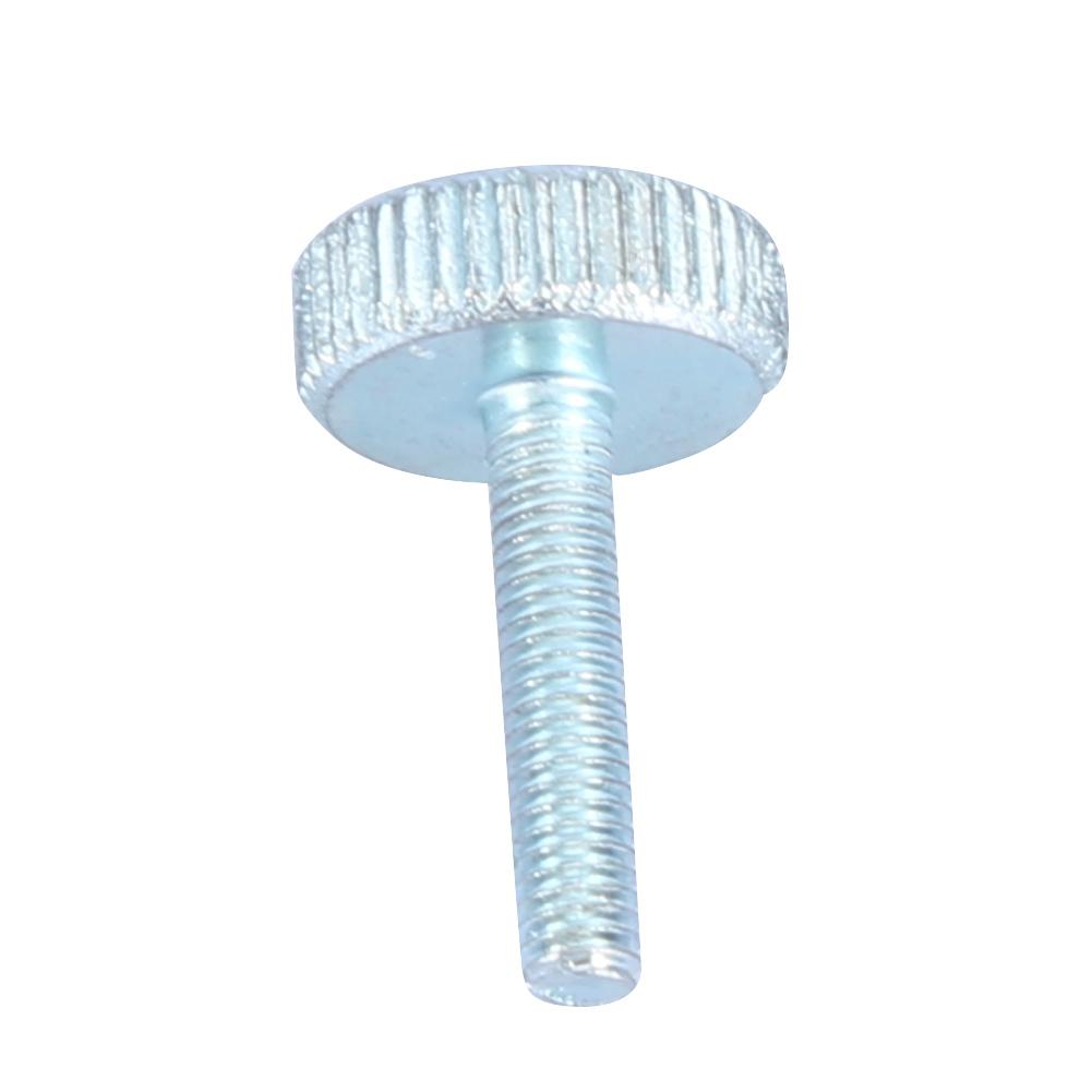 5pcs M3 Zinc Plated Carbon Steel Flat Knurled Head   Thumb Screws (M3*5)