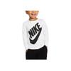 Nike T-Shirt Kids Letter Logo Print Round Neck Pullover Long Sleeve Kids tops White HA6944-100