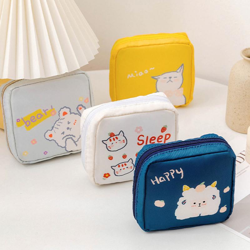 1~4PCS Sanitary Napkin Bags High Capacity Durable Portable Household Products Pads Oxford Cloth Mini Convenient Storage