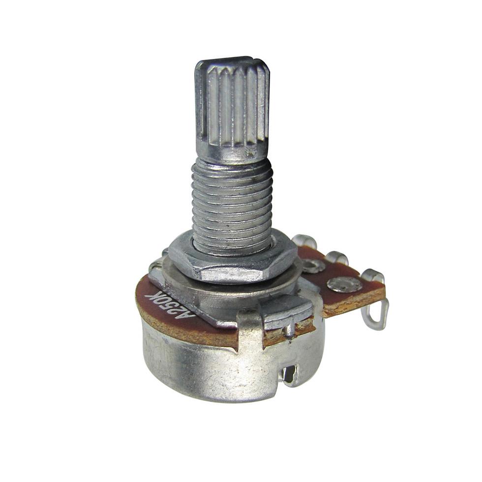 FLEOR 50pcs Mini Guitar Potentiometers Guitar Parts 250K /500K Pots 18-Spline for Electric Guitar Bass