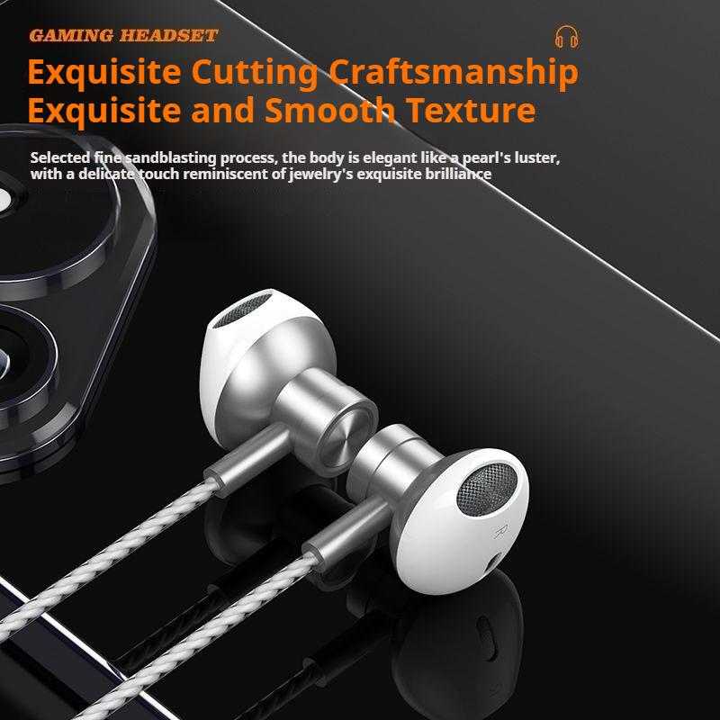 With Sound Card For Live Broadcast Karaoke Earphones Type-C In-ear Headphones With HD Mics Surround Sound Headsets for Samsung