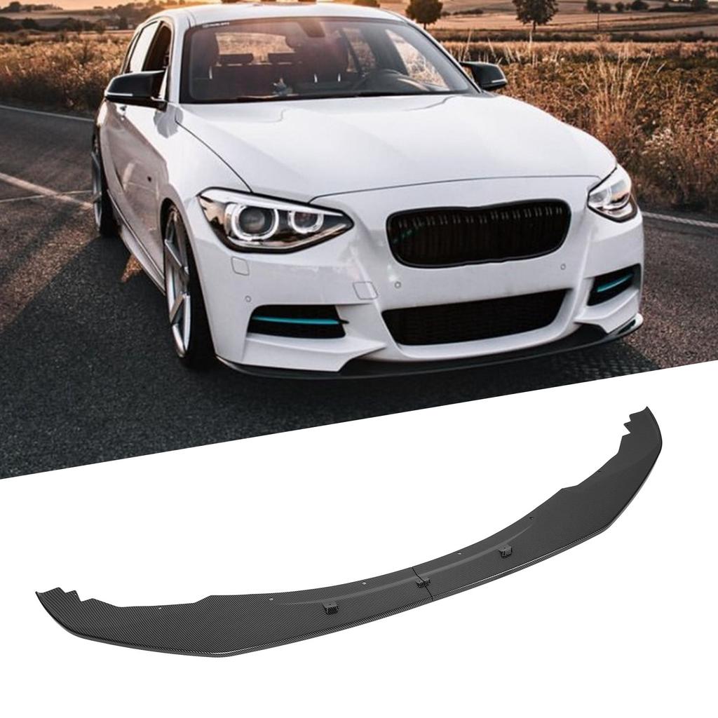Front Bumper Lip Spolier 2 Section Bumper Lip Chin Splitter Diffuser Protector Fit For 1 Series F20 F21 Pre LCI M‑Sport