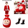 Christmas Attire For Children Vibrant Red Santa Costume With Plush Fabric