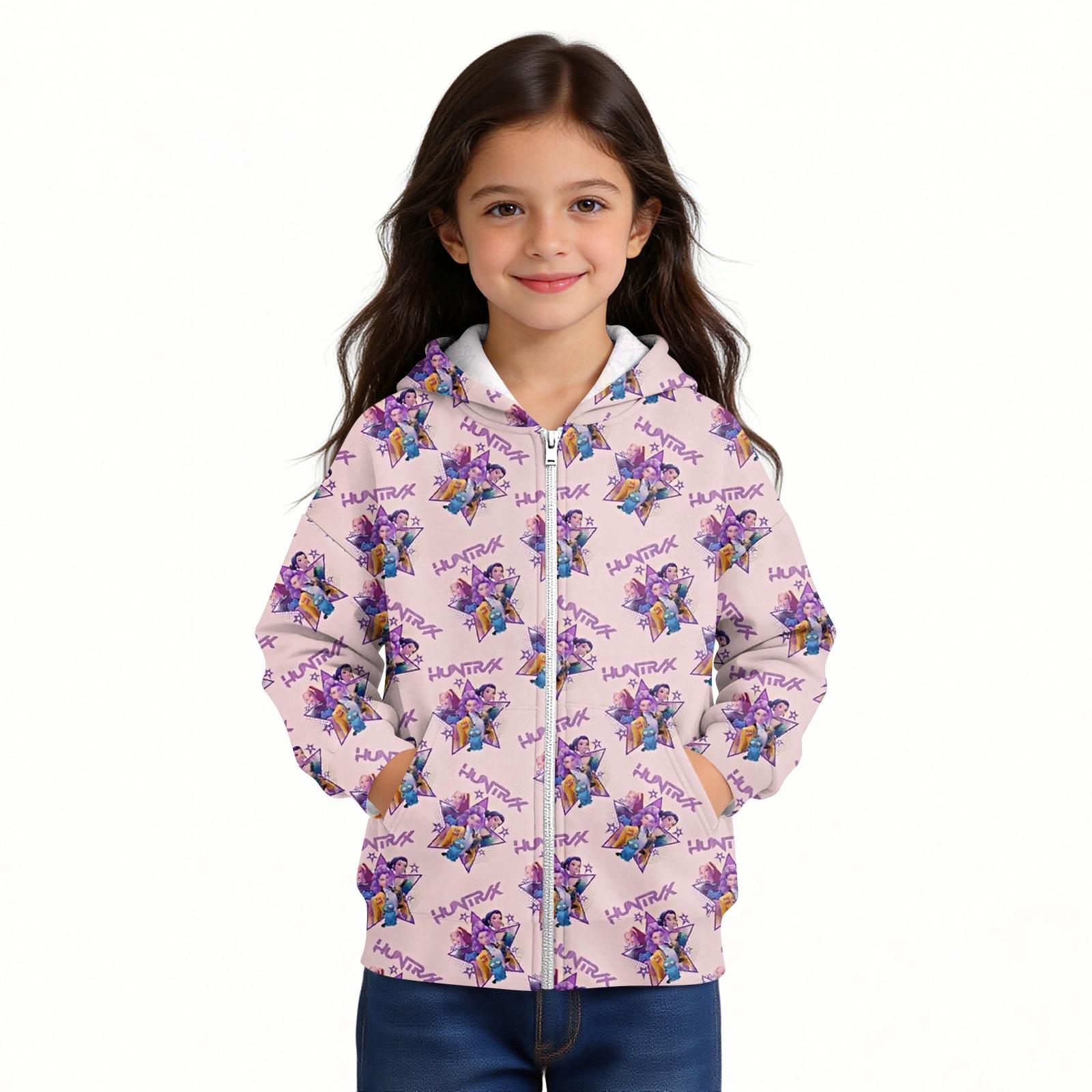 

Children s Long-sleeved Loose-fitting Pullover Hoodie With Drawstring And Solid Color 100