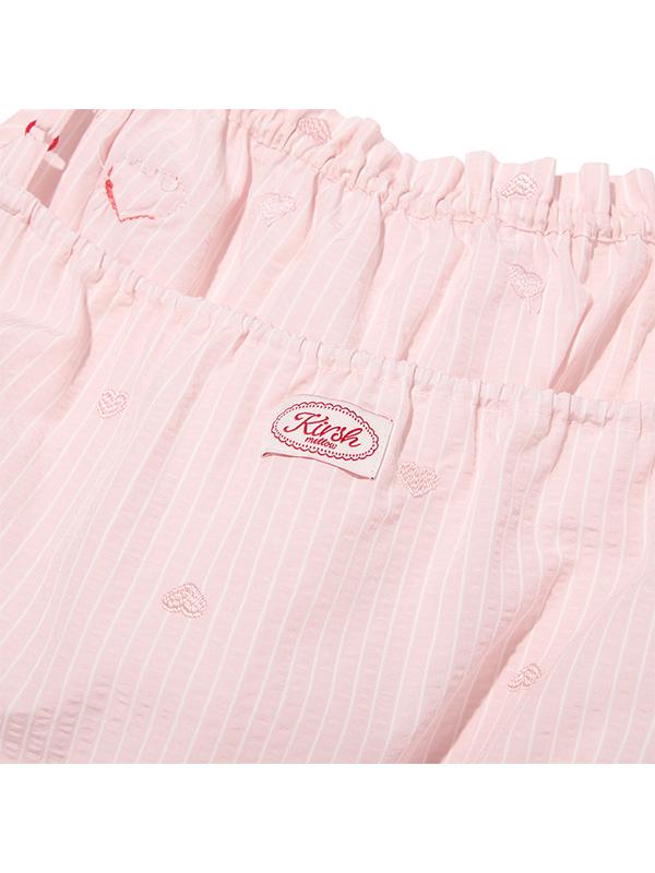 KIRSH Mellow Ruffle Point Pajama Dress [Light Pink]
