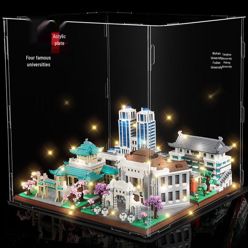 Creative Model Toy: Micro-Building Blocks Puzzle - Tsinghua, Peking, and Fudan University Ornaments