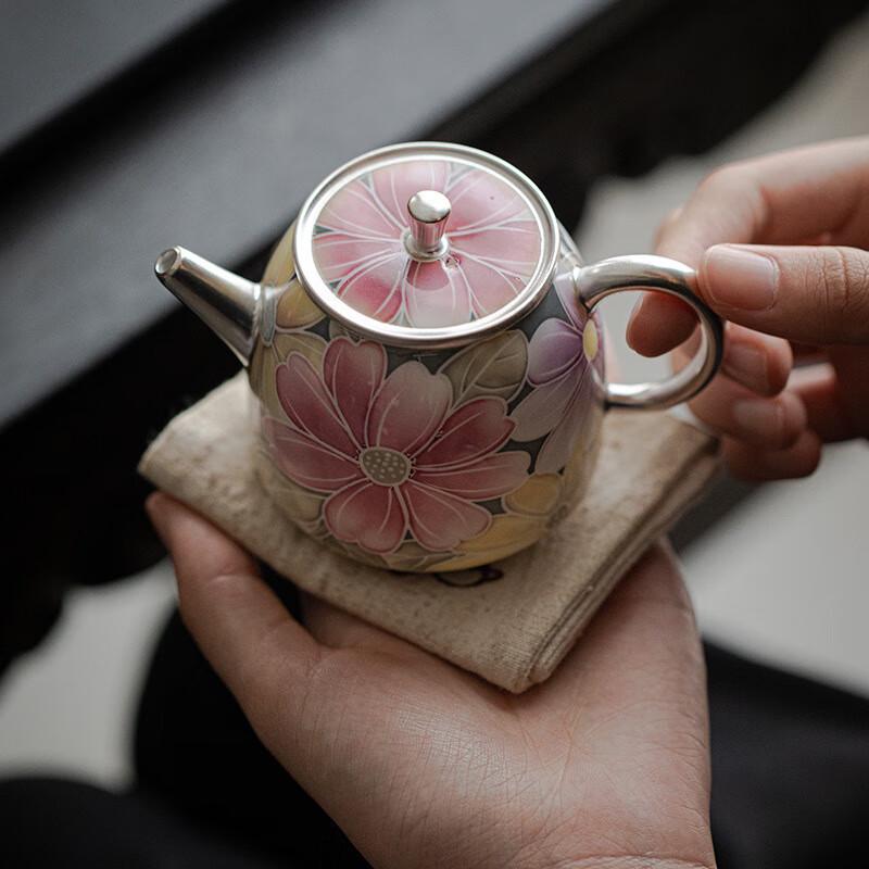 Cha Xun Silver-Plated Dragon Teapot