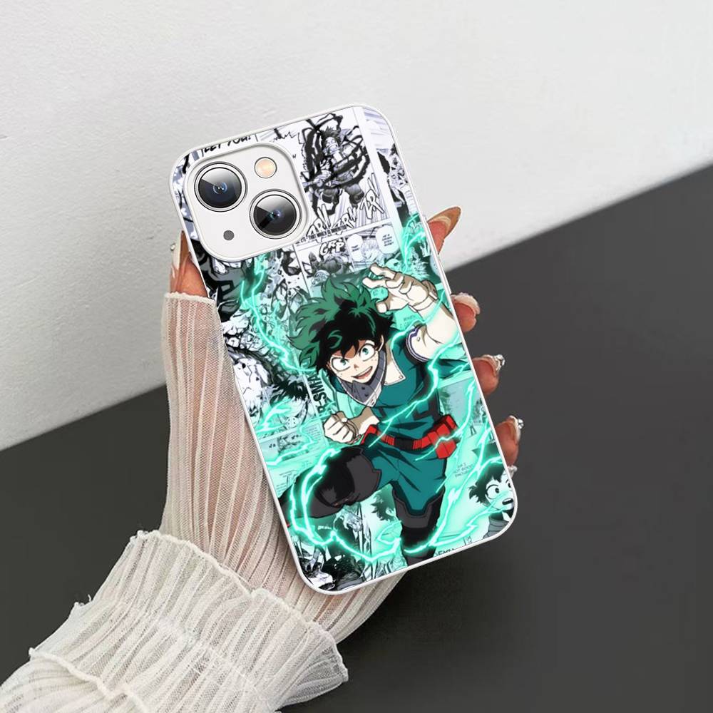 Vintage Anime My Hero A-Academia Tempered Glass For Iphone 14 13 12 11 Pro Mini XS MAX 14Plus X XS XR Fundas