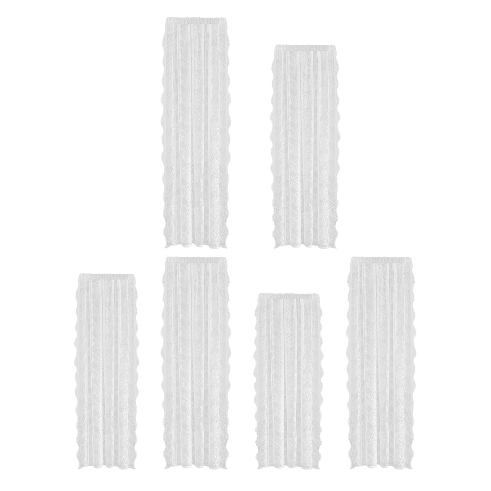 Кружевная Штора Романтичная Цветочная Штора Панель Оконная Штора с Карманчиком для Штанги для Гостиной Дома Ресторана Спальни Кухни 100cmx140cm