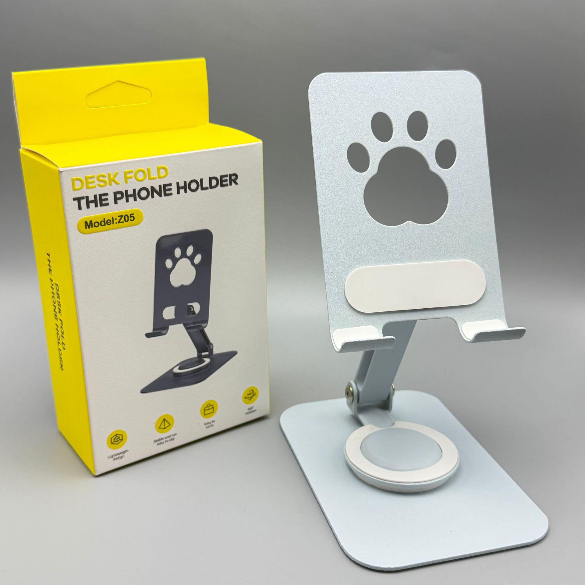 Rotatable Cat Paw Phone Stand: Colorful Metal, Portable & Foldable for Live Streaming & Dramas