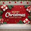Winter Celebration Display Merry Christmas Print Festive Background Christmas Banner Gift Box Decor Holiday Backdrop For Festive
