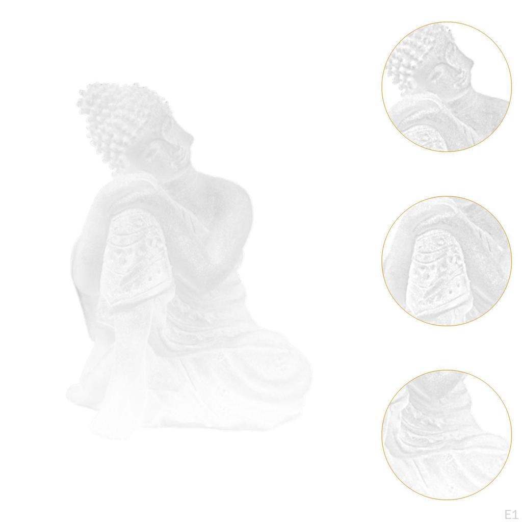Buddha Figurine for Desk Display Collectible Sculpture Home Decor