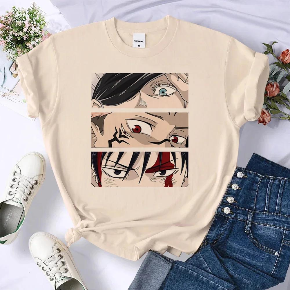 

Jujutsu Kaisen Gojo Satoru Top Women Streetwear Tshirt Female Anime 2000s Designer Clothing Hip Hop Tops Casual Female Clothing S