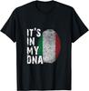It's In My DNA Italy Italian Genes Flag Thumb Rome Turin Fun Gift Unisex T-Shirt Mens Womens Tees Top