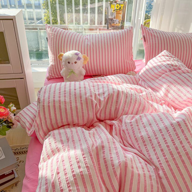 

Пододеяльник Современный Полосатый Моющийся Модный Удобный Безвредный Для Кожи Общежитие Домашний Текстиль Постельное Белье Размера King Queen Новый 150x200cm