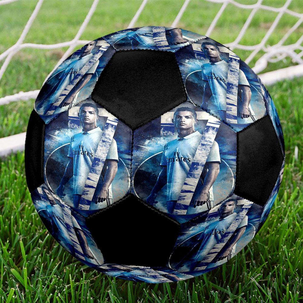 1 pz Pallone da Calcio CR7 Misura 5 Pallone da Calcetto Indoor alla Moda Colorato Gioco in Giardino - Ottimo Regalo per Appassionati di Sport HE29