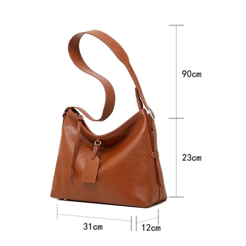 Women's Bag 2026 New Large Capacity Shoulder Bag Vegetable-Tanned-Cowhide Women Crossbody Bags Luxury Genuine Leather Handbags