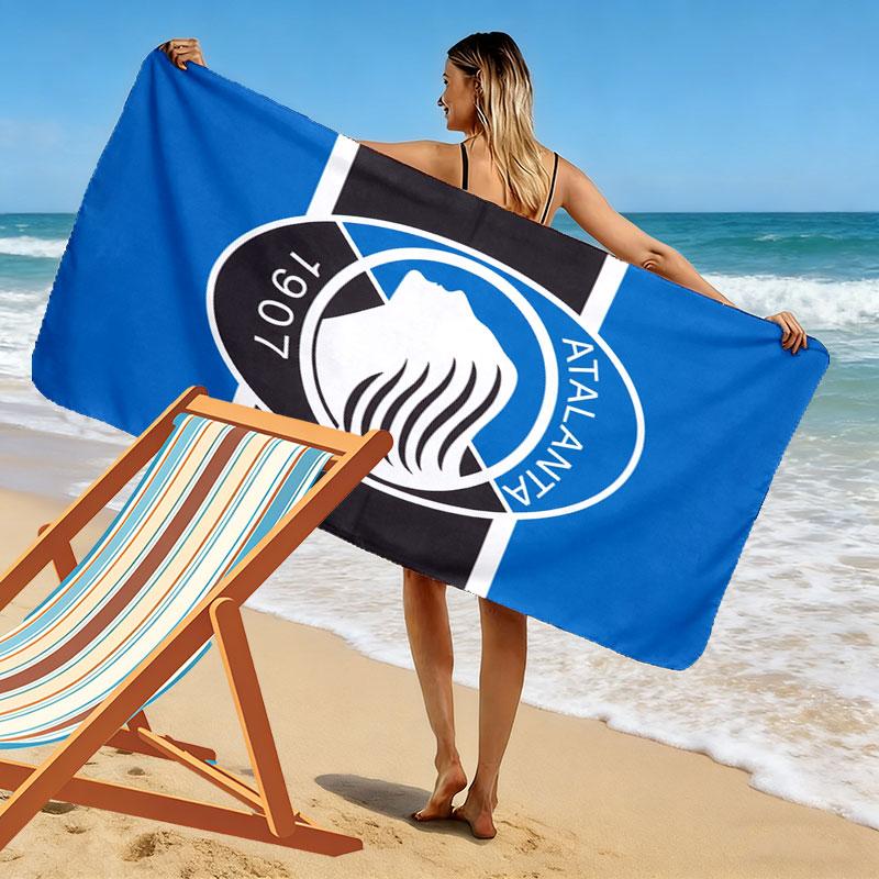Asciugamano da Spiaggia Stampato Atalanta BC, Asciugamano Grande Morbido Asciugatura Rapida per Spiaggia Campeggio Nuoto