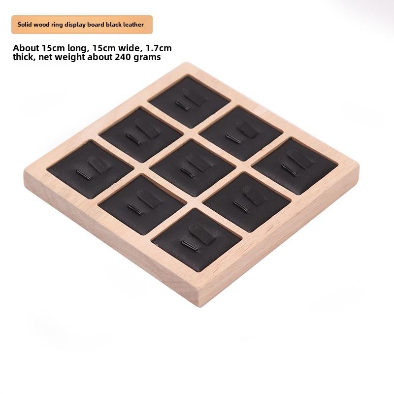 Simple Solid Wood Oak 9-digit Ring Display Tray Pendant Transfer Bead Fu  Diamond Ring Ring Pair Ring Display Holder