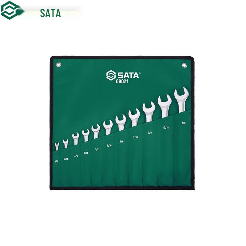 SATA 11-Piece SAE Polished Combination Wrench Set 11-Piece Set