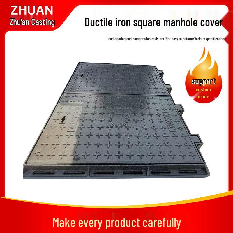 Ductile Iron Square Manhole Cover 500x500 for Community Electricity Meter Usage