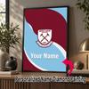 Custom Name West Ham United FC 5D Diamond Painting Personalized Full Drill Diamond Art Kit Gift