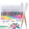 36Color Retractable Gel Pen Set 1.0mm Glitter Gel Pens For School Office Coloring Book Journals Drawing Doodling Art Markers Pen