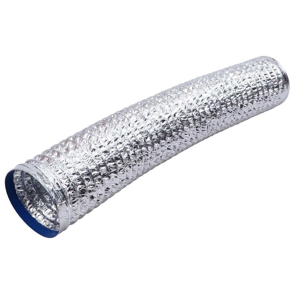 2M Double Layer Flexible Air Duct Hose Aluminum Foil Vent Pipe Leak Proof for Kitchen Exhaust Hvac Installation