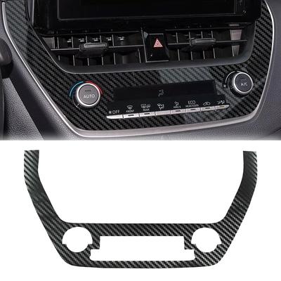 3D Carbon Fiber Style Vinyl Car Center Console AC Button Cover Trim Sticker Fit for Toyota Corolla     2024
