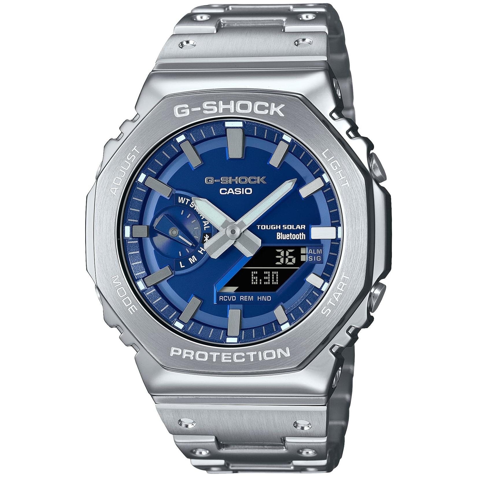 

[Casio] Men s G-Shock Full Metal Solar Bluetooth Watch GM-B2100AD-2AJF, Silver, Japan Model