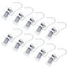 Set of 10pcs Durable Clips Bag Hanger Pants Hooks Stainless Steel Garment Clips for Travel and Home Clothing Storage