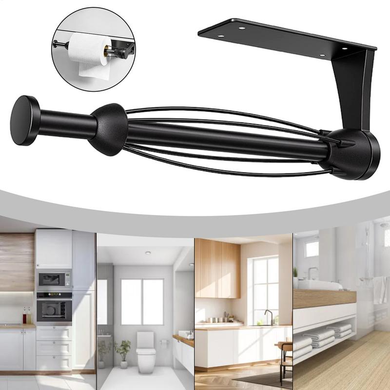 Paper Towel Holder Under Cabinet Paper Towel Holder For Wall Heavy-Duty Single-Hand Mount For Over-Cabinet Refrigerator Door RV