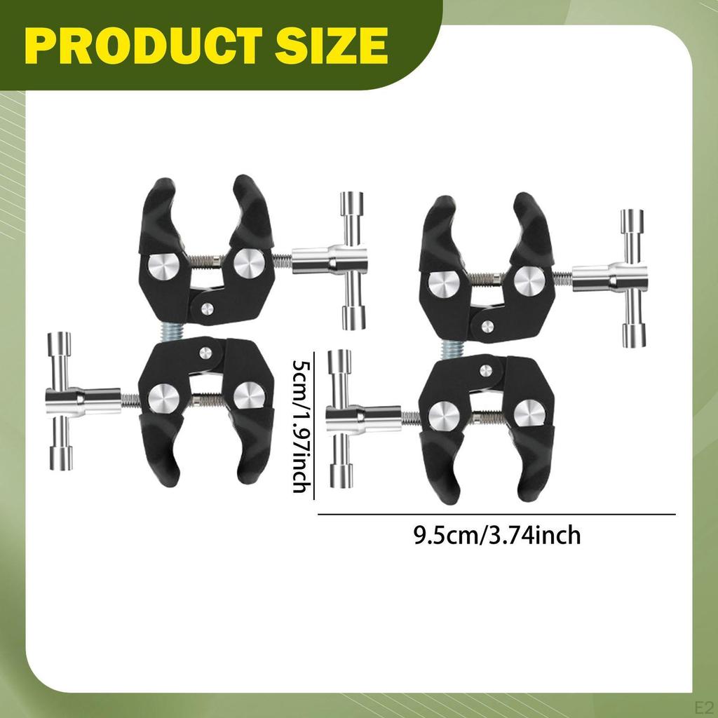 2x Camping Tent Rod Fixing Clip Tarp Pole Holder Sturdy Portable Awning for Backyard