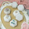 Pearl Velvet Ring Box 2/3 Slots Hexagon Elegant Jewelry Box with Detachable Lid Wedding Decor Rings Display Holder