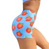 European-American High Waist Printed Sports Yoga Shorts for Women
