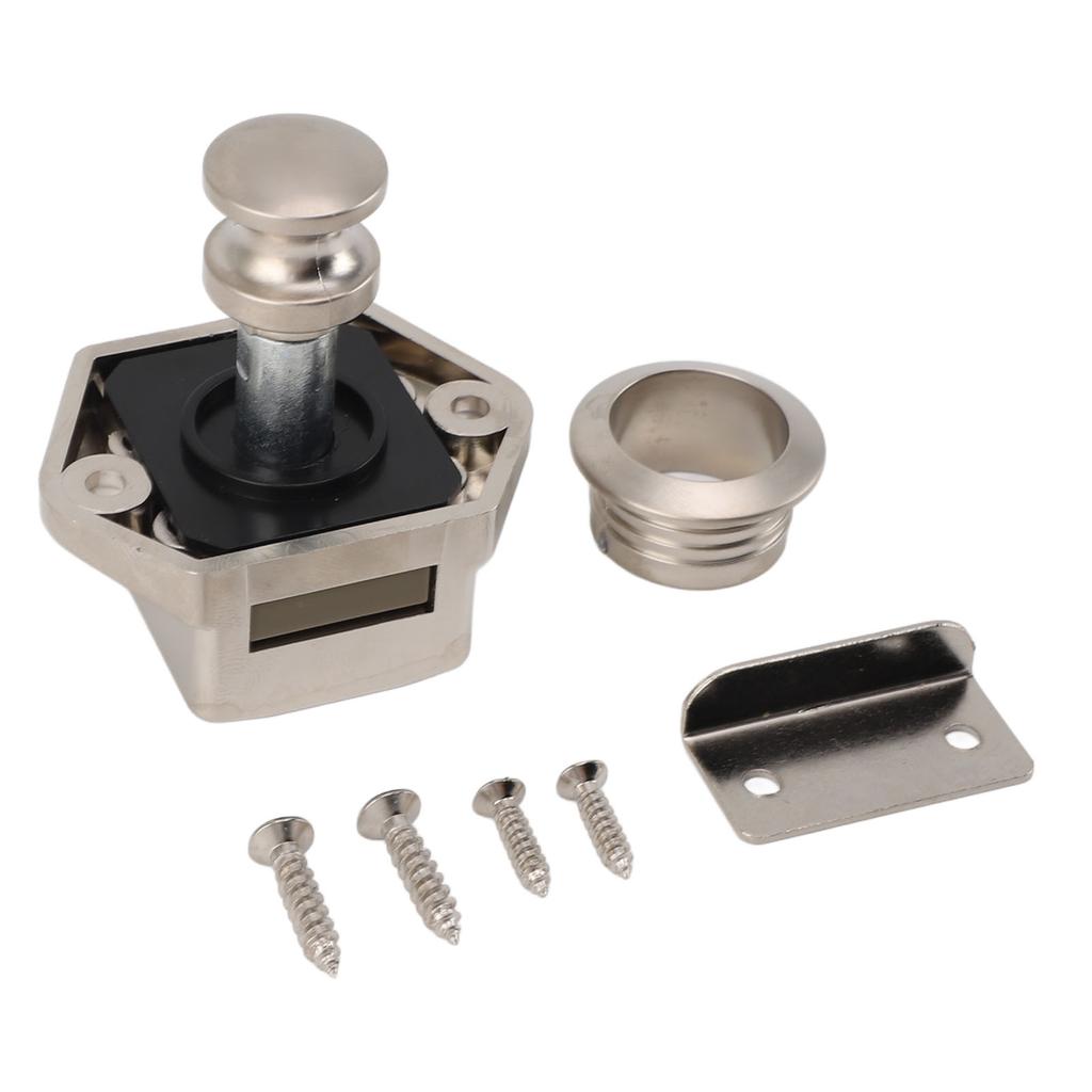 Push Button RV Cabinet Lock Zinc Alloy RV Cabinet Mini Push Button Latch Lock for Other Furniture