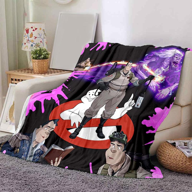 

1pc The Real Ghostbusters Throw Blanket Cozy & Soft Home Decor for Couch, Bed, Travel .B033 80x120cm