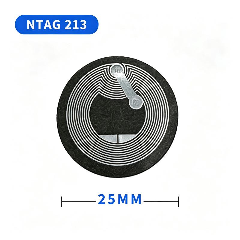 NFC Anti-Metal Wet Inlay Chip 213/215: Electronic Anti-Magnetic Induction Sticker Tag