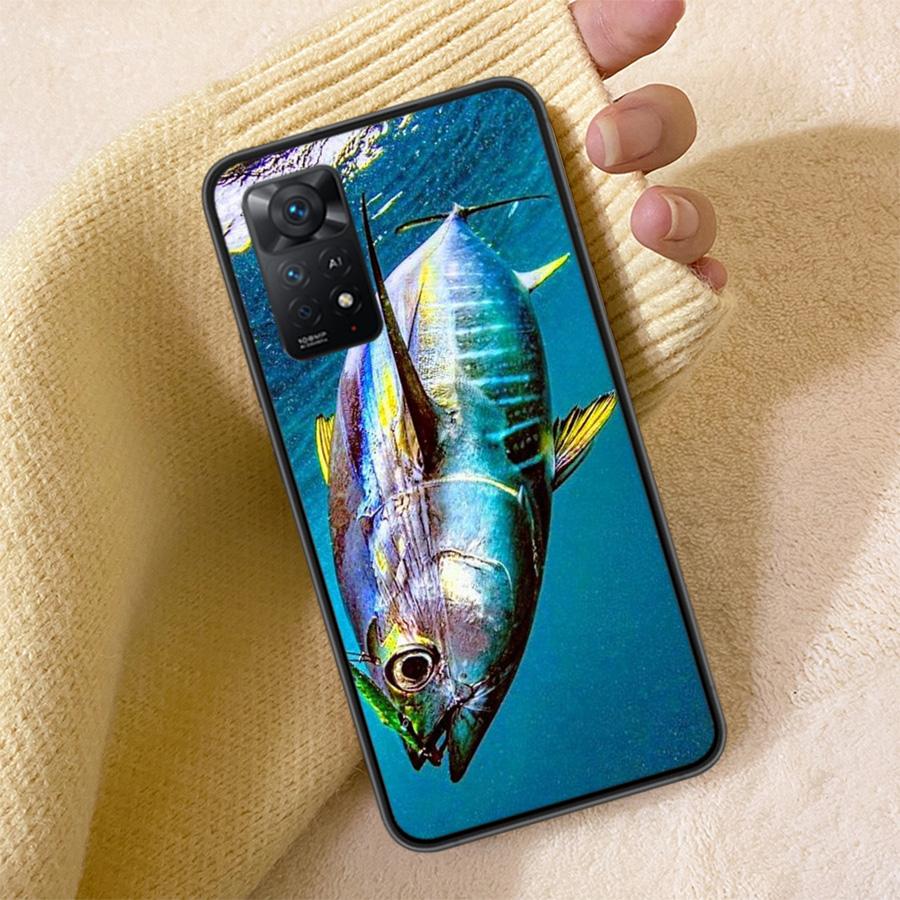 Ocean Sports Fishing for Tuna Phone Case For Redmi Note 13 14 15 Pro Plus 12 13C 12C 15C 9 10 10C 9T 9C 9A TPU Soft Cover Clear
