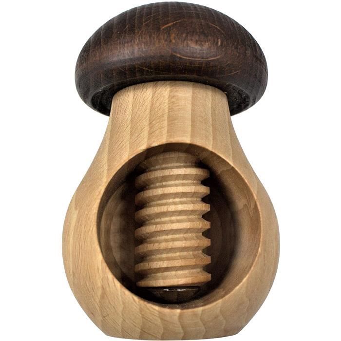 Nutcracker - Efo - Mushroom - Natural Wood - 9 Cm - Durable and Practical