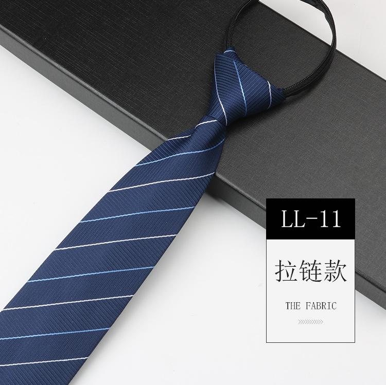 

Мужской галстук, Деловой галстук на молнии, Рабочая рубашка для безопасности, Полосатый, Красный, Синий, 8 см, Без узла, Легко затягивается