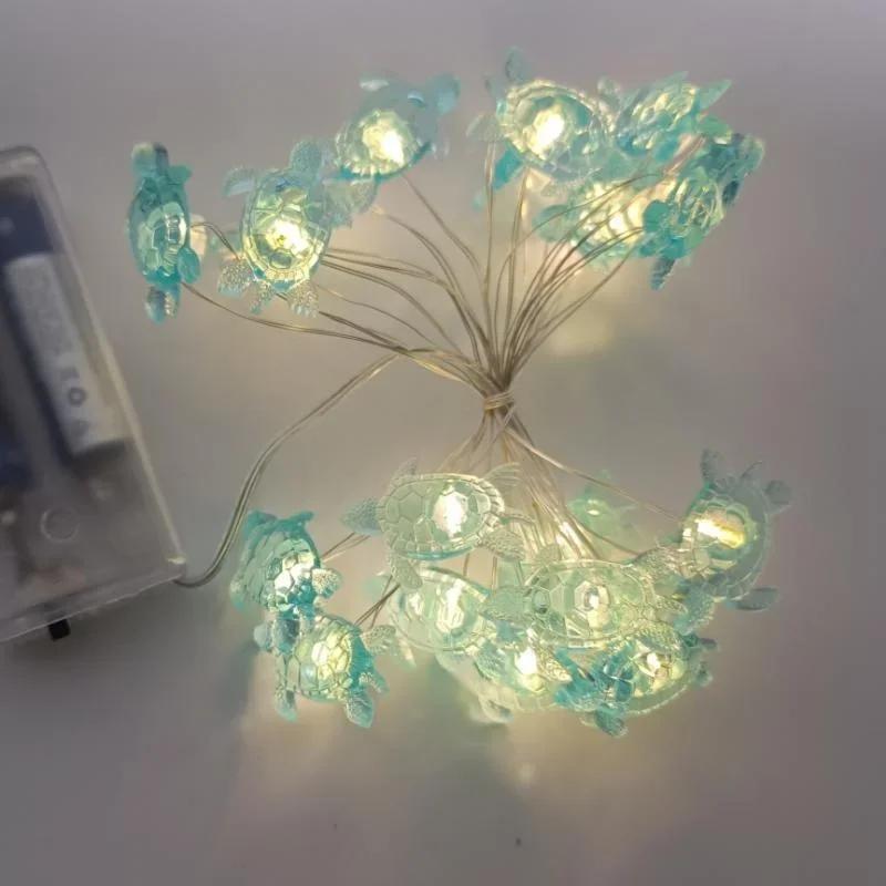 2M 20LED Sea Animals Turtle String Light Party Under The Sea Birthday Party Decoration Beach Theme Fairy Light for Home Indoor